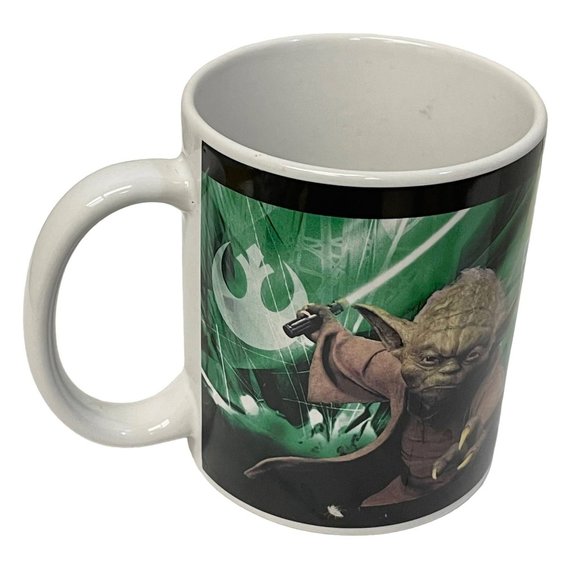 STAR WARS Cup Mug Yoda Chewbacca COFFEE Tea Cocoa Green Lucasfilm Galerie 12oz - Picture 5 of 8